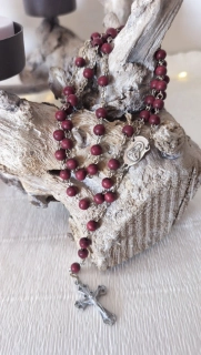 Drevený ruženec tmavohnedý 5mm