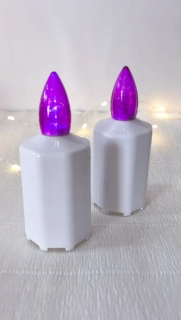 LED sviečka - fialová