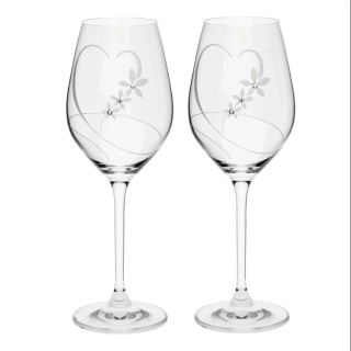 Swarovski Kalich srdce kvietky 360 ml 2/1