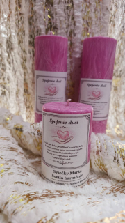 Ružová sviečka Spojenie duší 650g