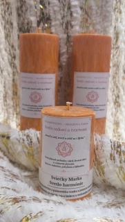 SVADHISTHANA oranžová čakrová sviečka 650g